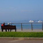 vue mer depuis Perros Guirec