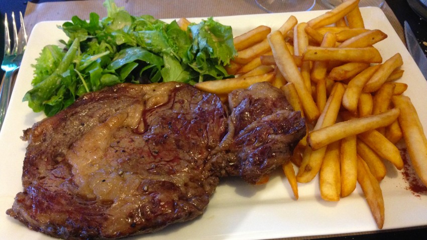 entrecôte grillée au gros sel