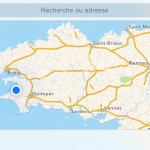 Douarnenez sur une carte