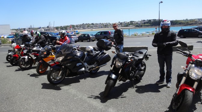 motard rennais à Erquy en 2015