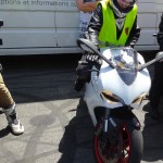 Mamzelle Laura de Rennes en Ducati 899 Panigale