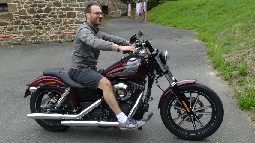 Nicolas des Thermes Marins de Saint-Malo en Harley Davidson