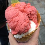 glace fraise / noix de coco au Sanchez de Saint-Malo