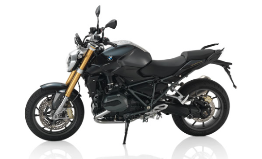 BMW R 1200 R 2015 : Style, noire avec fourche or