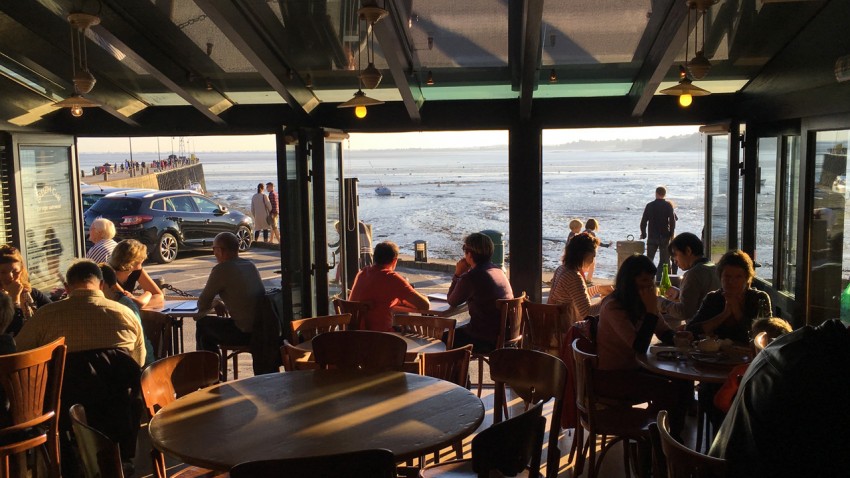 vue mer depuis le Breizh Café de Cancale