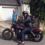 David Jazt sur sa Harley Davidson