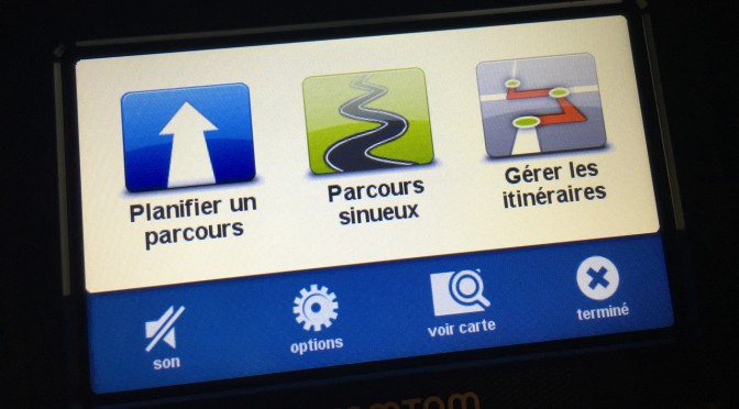 Interface du Tomtom Rider V4