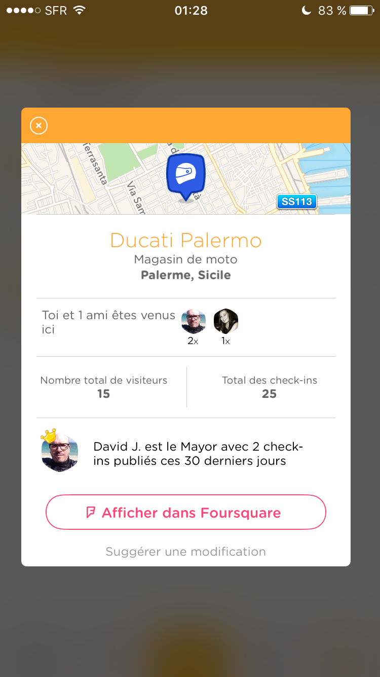 David Jazt : Major au Ducati Store de Palerme sur Swarm