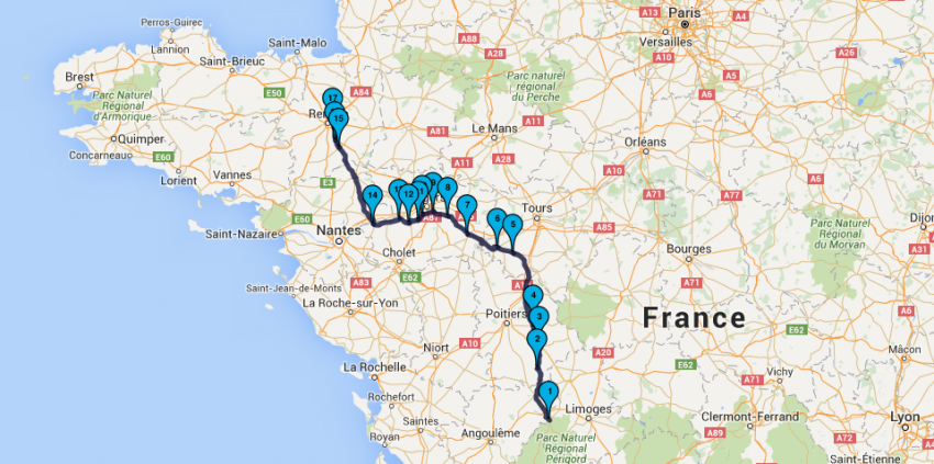 Roadbook Dordogne & Auvergne Moto Tour en juillet 2016 : Jour 5