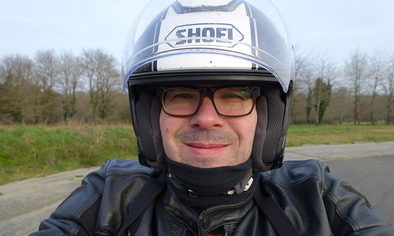 David Jazt roule en Shoei JCRuise Corso