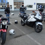 arrivée sur Saint-Grégoire des motards Rennais