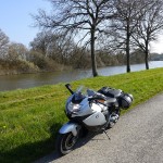 bord de la vilaine à moto