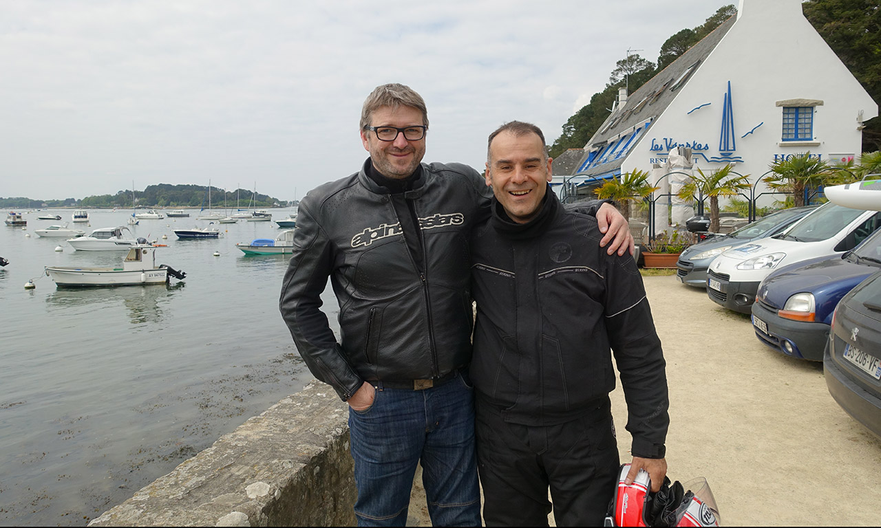 Laurent et Jean-Claude pendant le Tour de Bretagne 2016