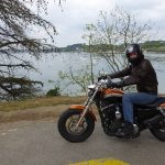 Florent sur son Harley Davidson