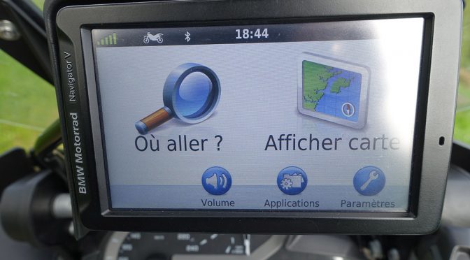 Ecran de départ sur le GPS BMW Navigator 5