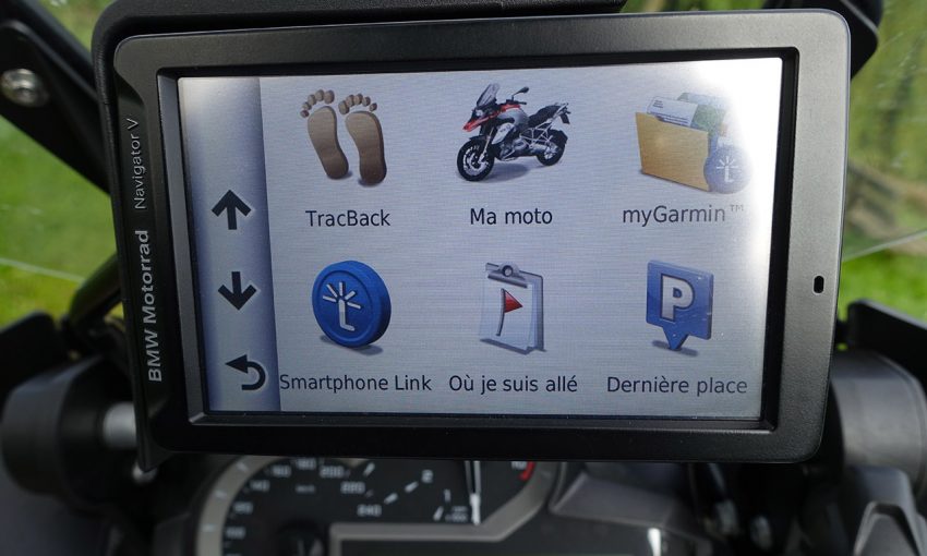option d'affichage GPS moto BMW