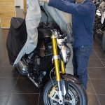 Bertrand dévoile la nouvelle moto BMW de David Jazt