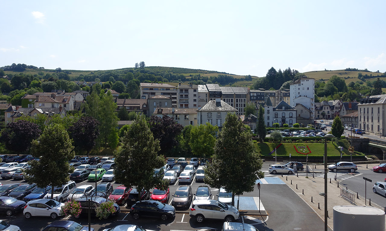 Vue depuis la chambre David Jazt à l'hôtel Saint Pierre d'Aurillac