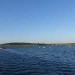 vue depuis le port de la grande voile à la Richardais