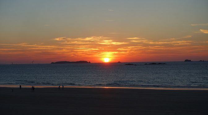 couché de soleil à Saint-Malo (plage de Rothéneuf)