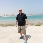 David Jazt en bord de mer à Doha