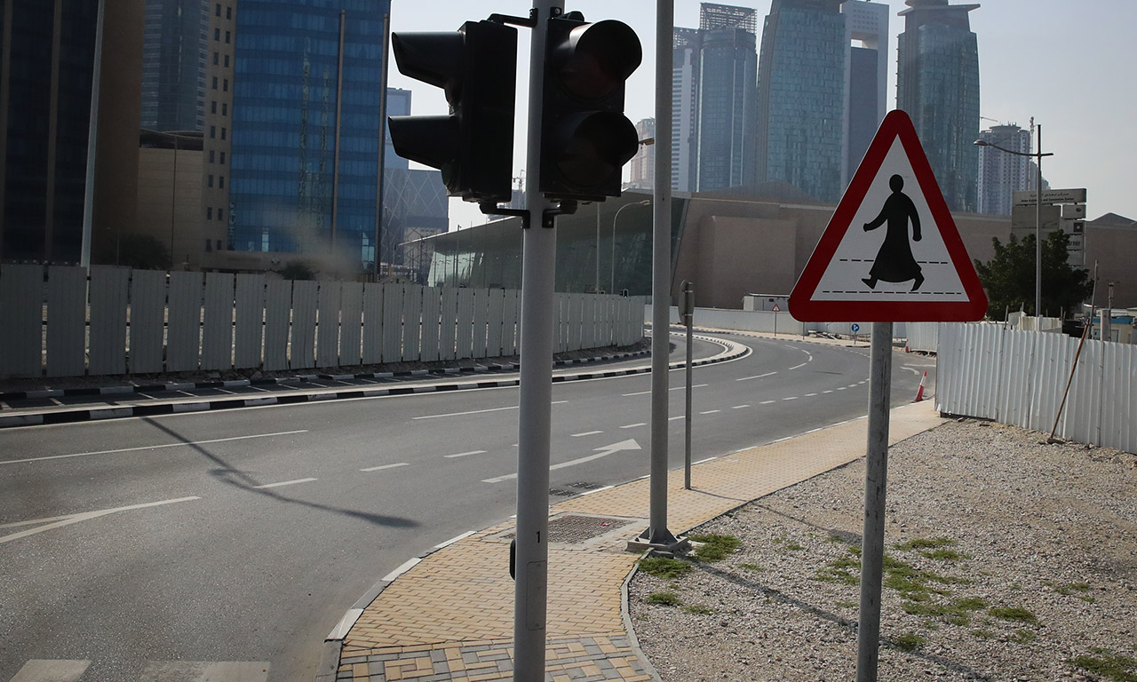 ambiance dans le centre ville de doha