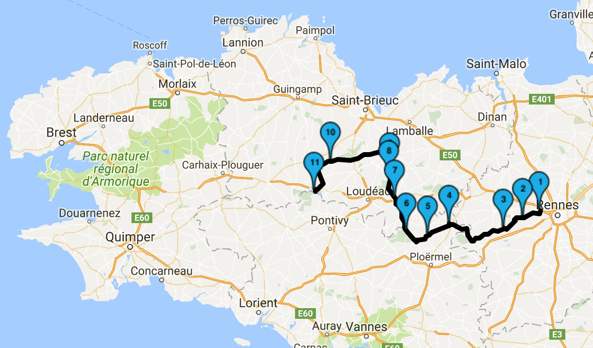 Roadbook Tour de Bretagne 2017 : jour 1
