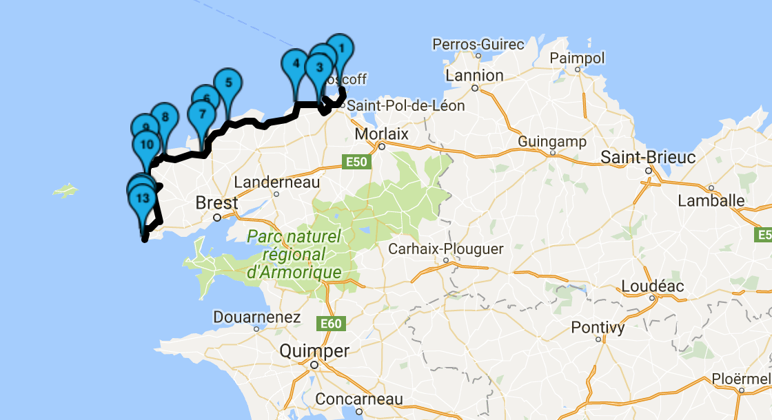 Roadbook Tour de Bretagne : jour 2