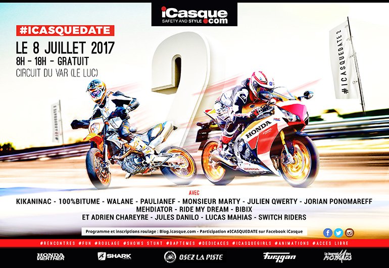 iCasque Date 2 : rdv sur circuit le 8 juillet 2017