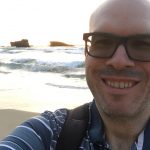 selfie sur la grande plage de Biarritz