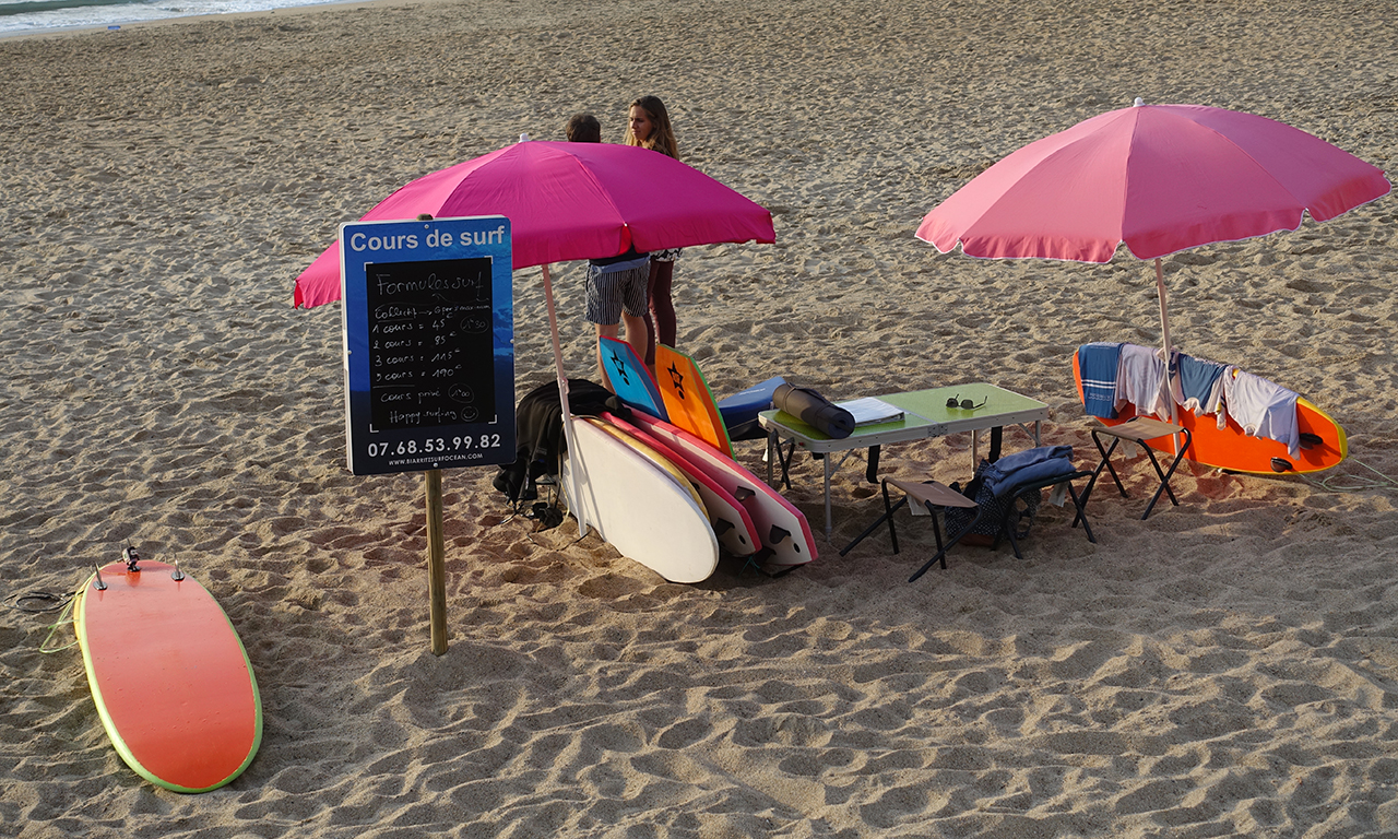 ecole de surf sur Biarritz