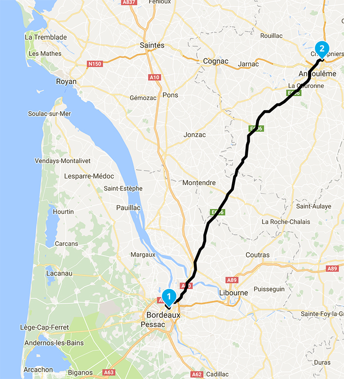 roadbook moto Bordeaux