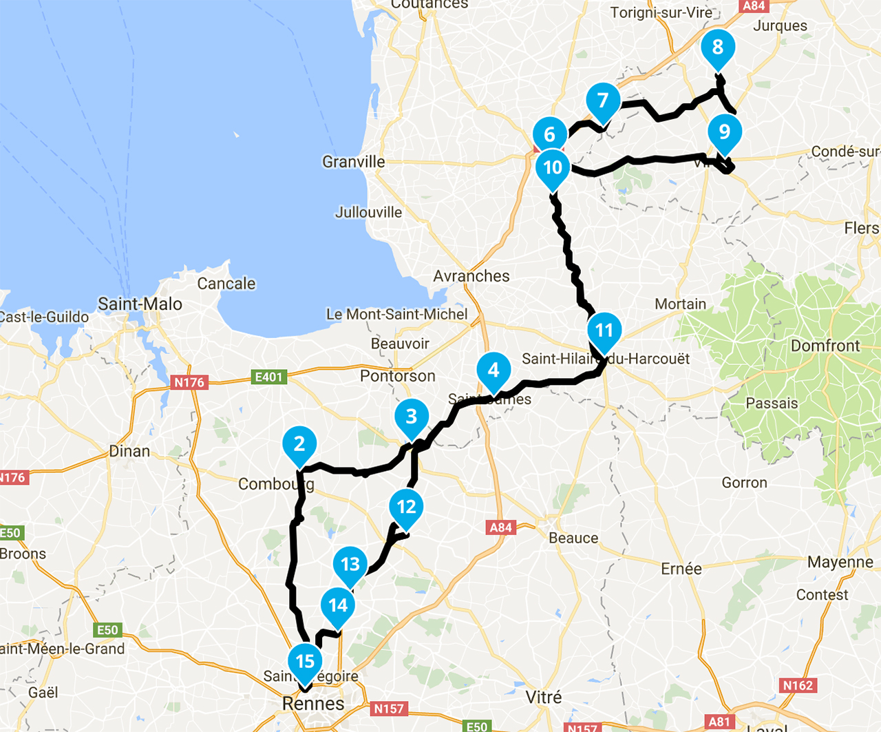 Roadbook motard : balade moto de Rennes au Viaduc de la Souleuvre