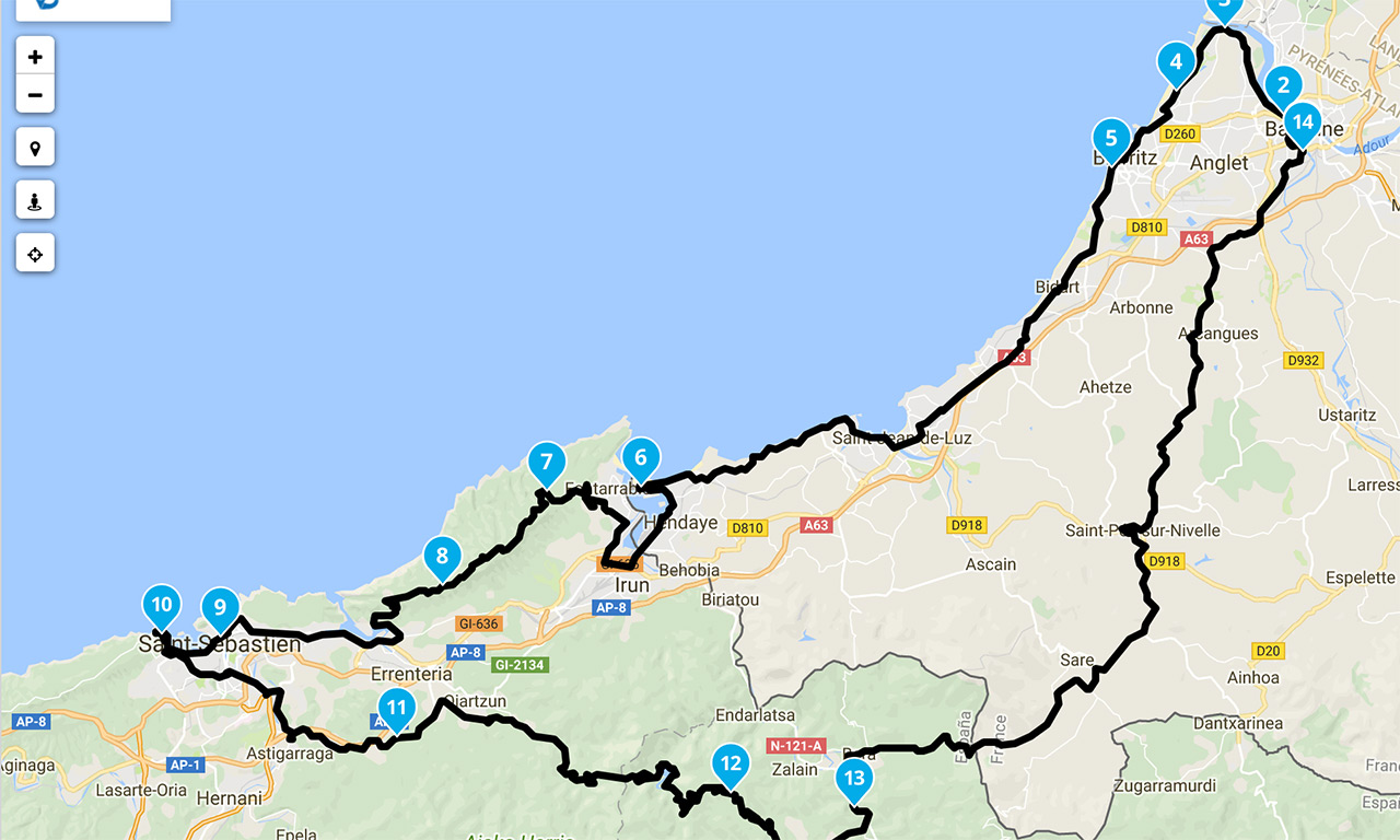 Balade moto au Pays Basque