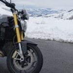 R1200R dans les montagnes des Pyrénées, en plein hiver