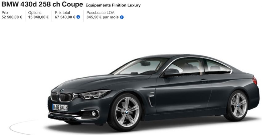 BMW 430D Luxury avec options