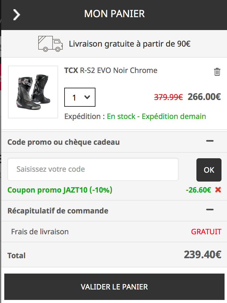 code promo icasque même sur les prix soldés