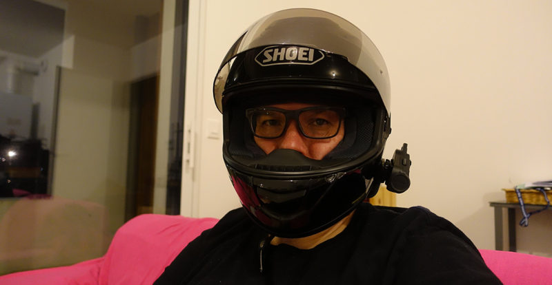 David Jazt et son intercom 10C sur un casque moto GT Air