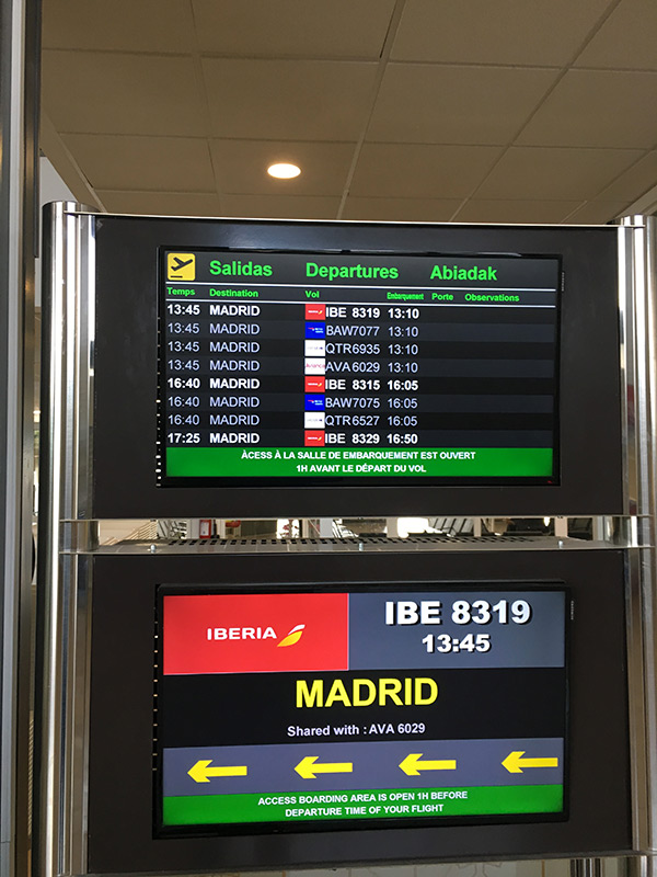 Avion pour Madrid