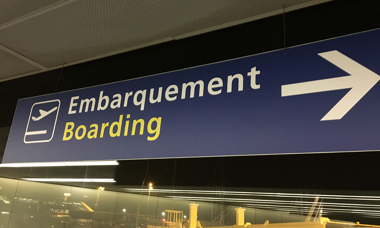 Embarquement à l'aéroport de Marseille