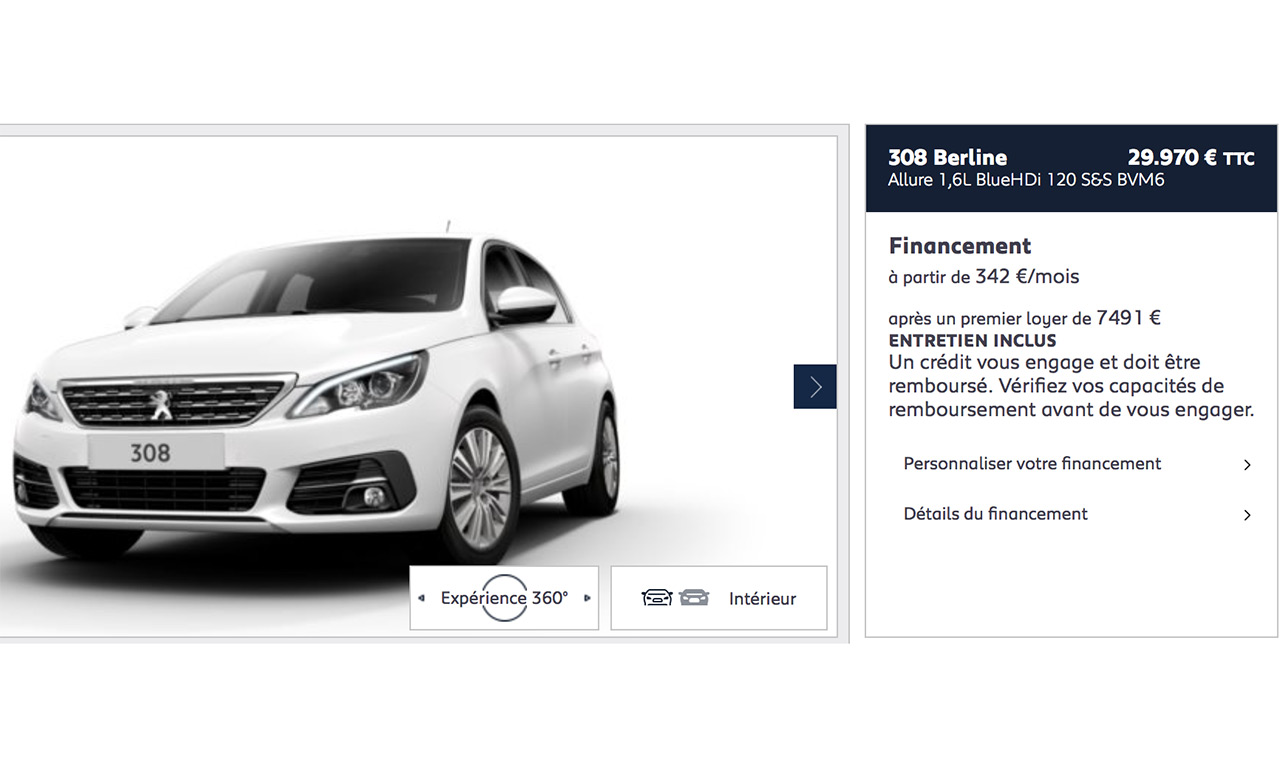 Acheter Peugeot 308