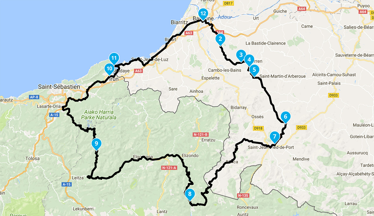 Roadbook Pays Basque à moto : pour les amateurs de virage