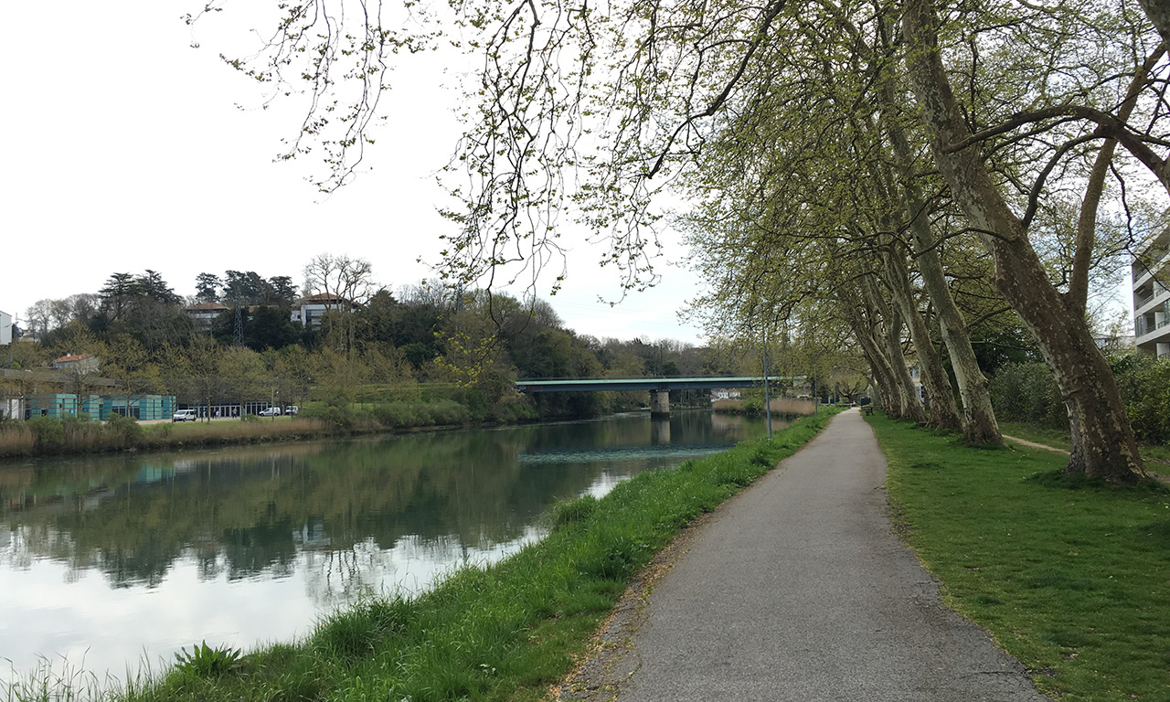 Bord de la Nive à Bayonne