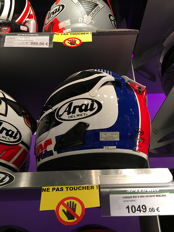 Casque de moto Arai RX7 Arai de Thomas Liautard