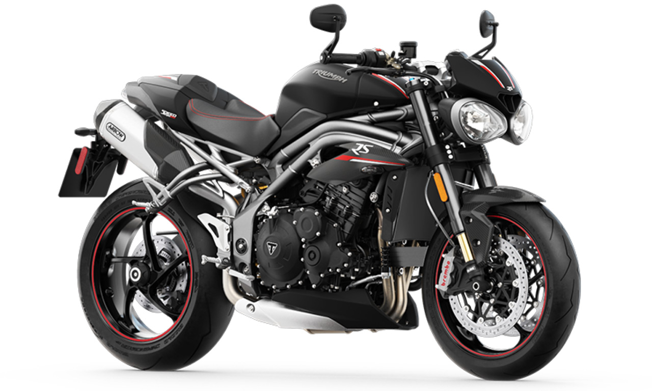 Triumph Speed Triple RS noire - vue de droite