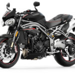 Triumph Speed Triple 2018 RS noire - vue de gauche