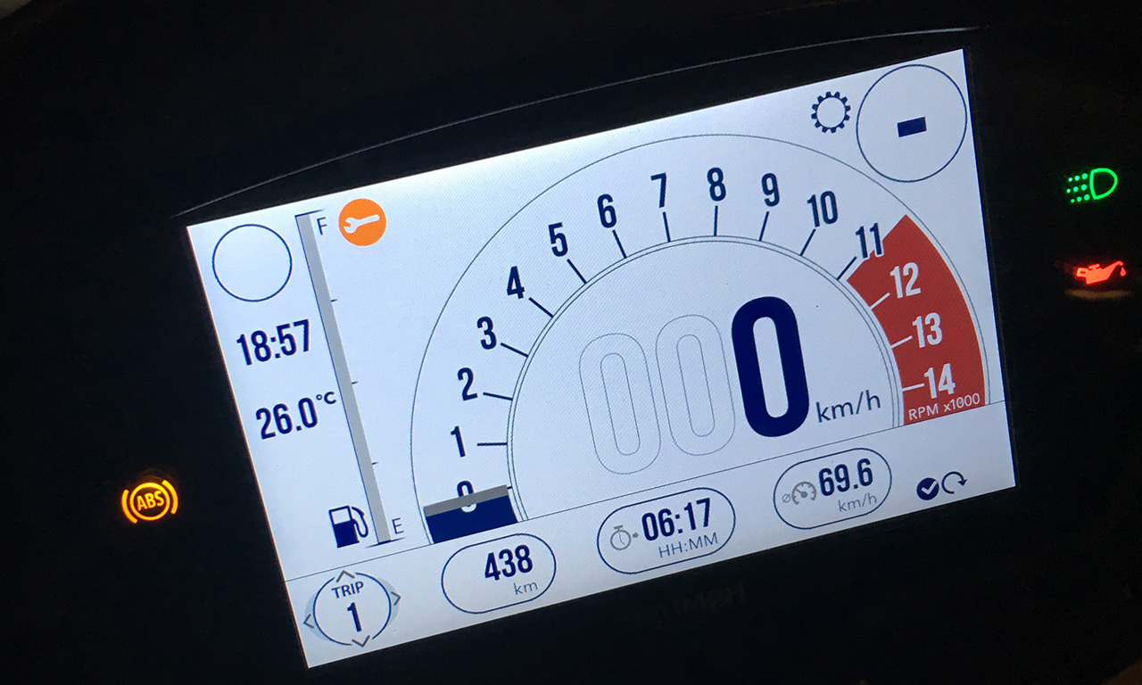 Près de 500km à moto