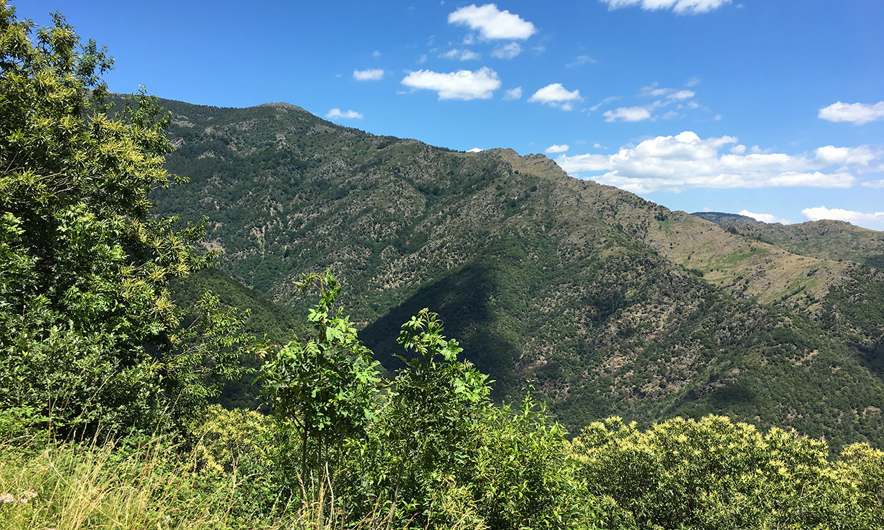 vue Lozère à moto