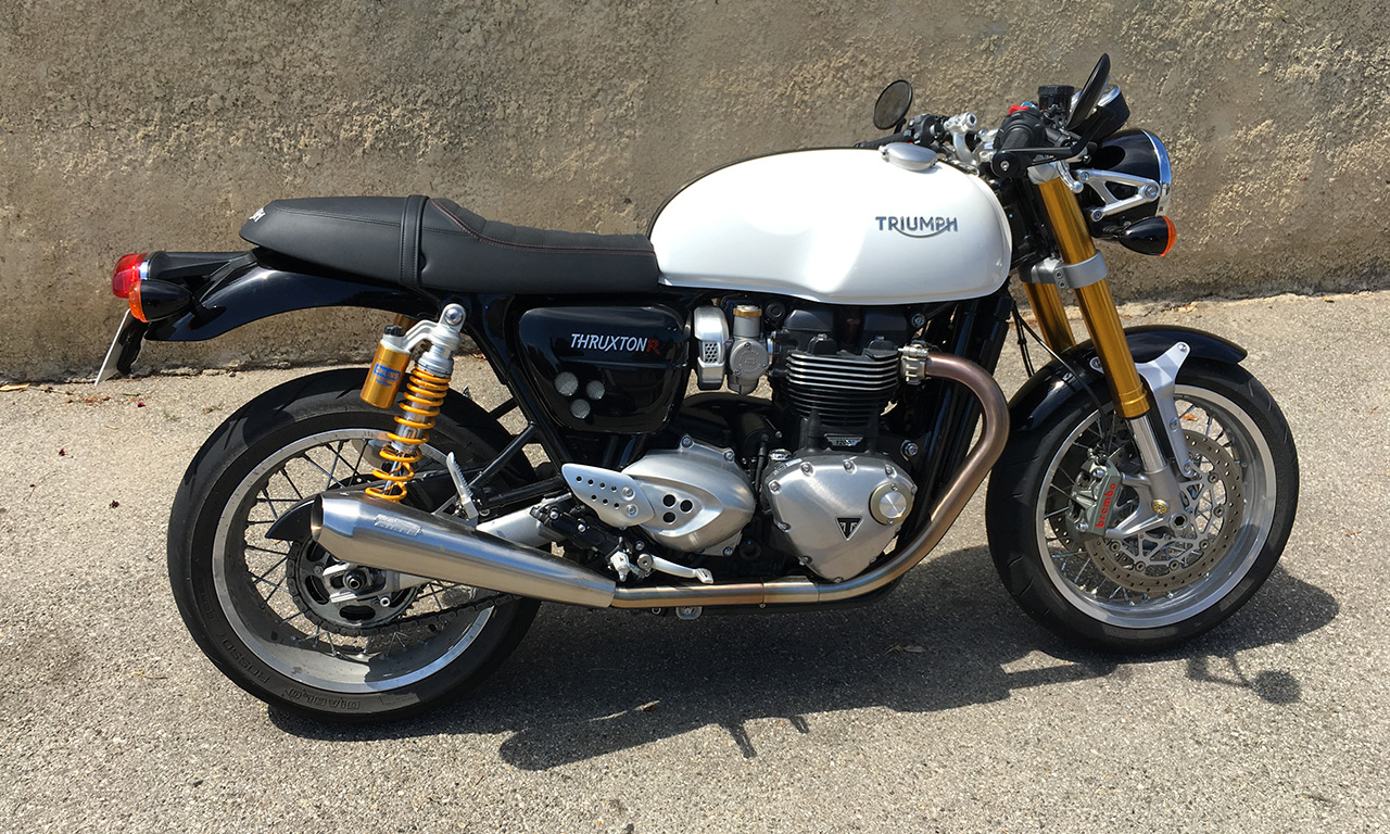 essai moto anglaise Triumph Thruxton 1200 R