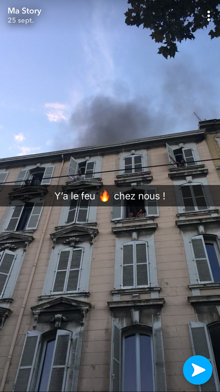 Feu d'appartement sur la Canebière